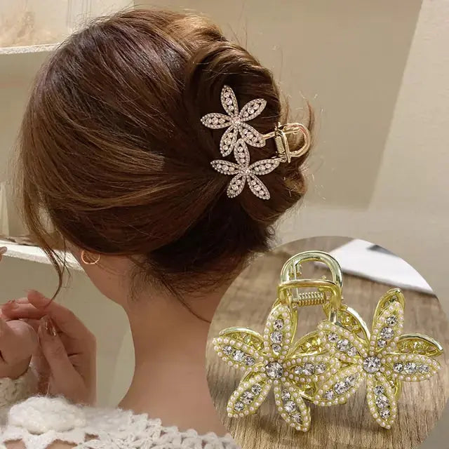 Hair Claw Crab Crystal Pearl Clip GLR SHOPPING