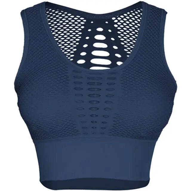 Fitness Shockproof Mesh Sports Bra - GLR SHOPPING