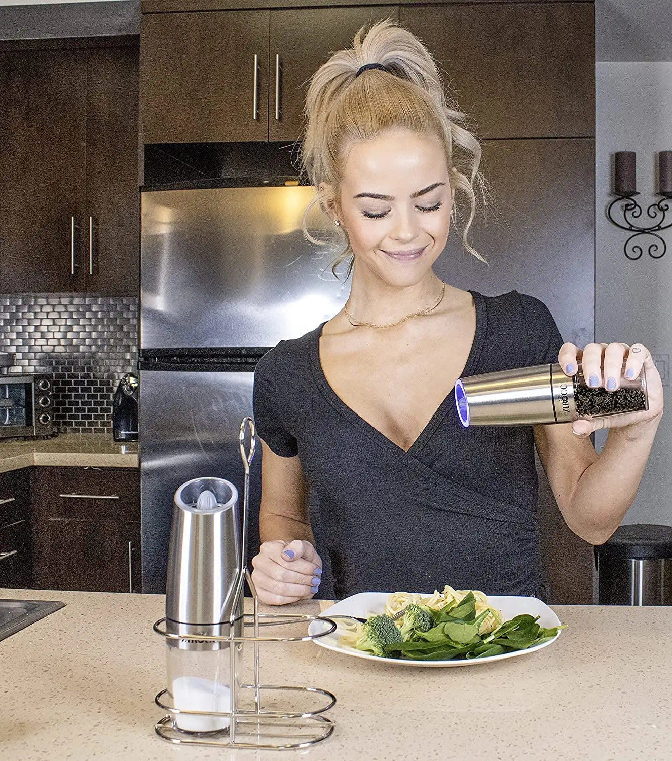 Electric Pepper Mill Stainless Steel Set - GLR SHOPPING