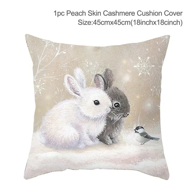 Christmas Elk Tree Cushion Cover - GLR SHOPPING