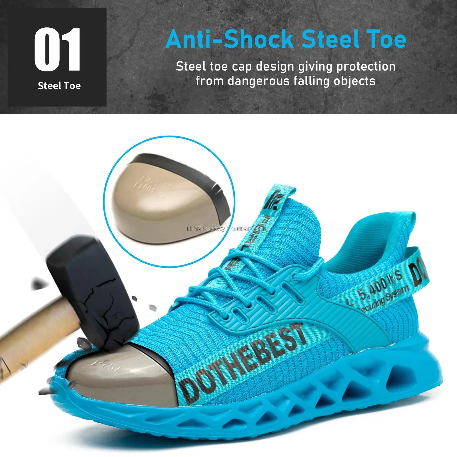 Steel Toe Lightweight Safety Sneakers - GLR SHOPPING