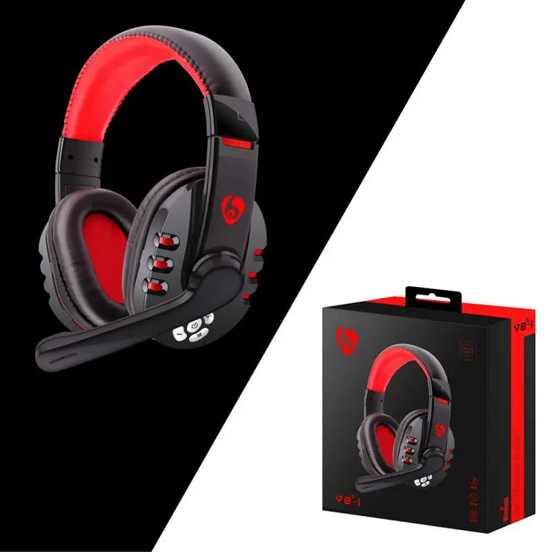 Headset Over Ear Wireless Game Earphones Gaming Headphones Deep Bass Stereo Helmet With Microphone For PC - GLR SHOPPING