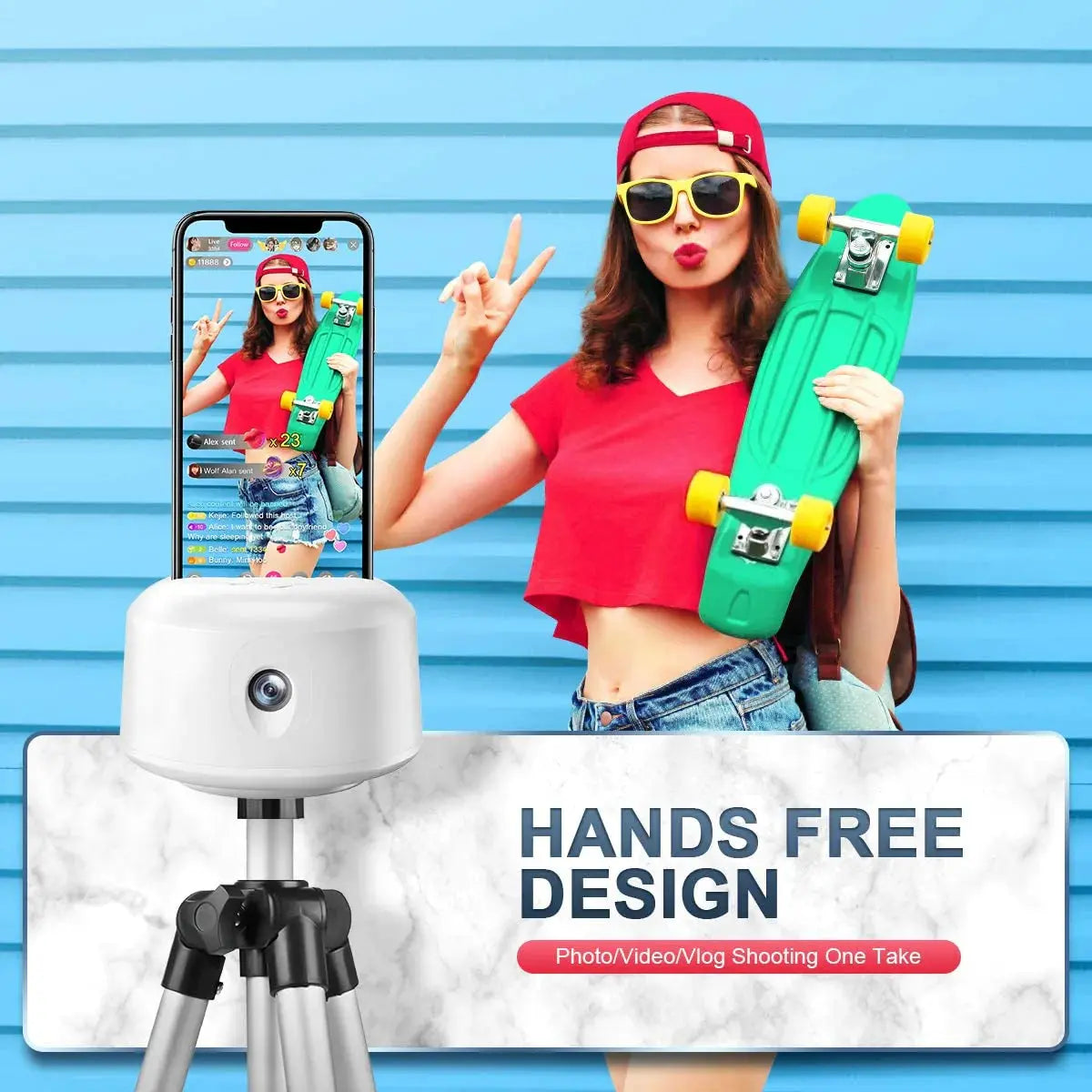 360 Degree Auto-Face Tracking Phone Holder - GLR SHOPPING