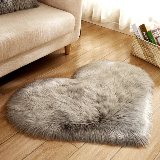 Heart Shape Fluffy Rug - GLR SHOPPING