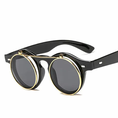 Women Brand Designer Retro Round Steampunk Sunglasses - GLR SHOPPING