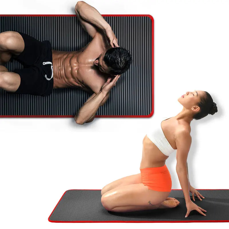 10mm Yoga Mat Extra Thick 1830*610mm NRB Non-slip Pillow Mat For Men Women Fitness Tasteless Gym Exercise Pads Pilates Yoga Mat - GLR SHOPPING