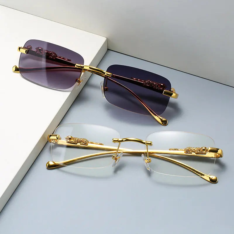 Vintage Rimless Square Sunglasses - GLR SHOPPING