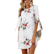 Floral Print Chiffon Beach Dress - GLR SHOPPING