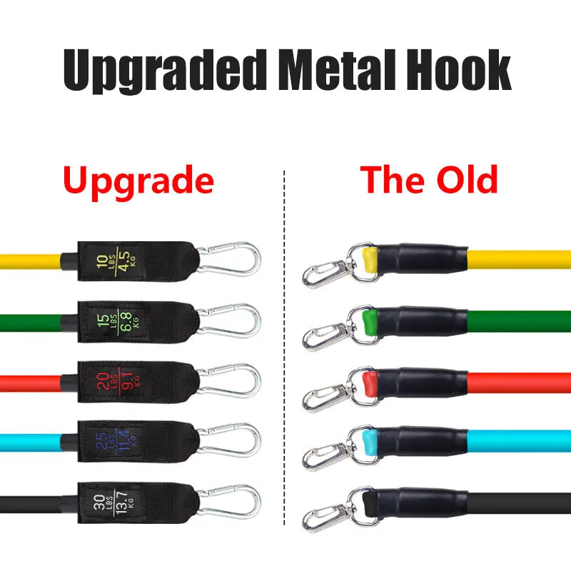 Fitness Resistance Band Tubes Gym Muscle Stretch Training Yoga Pull Rope Home Pilates Relax Exercise Rubber Tensile Expander - GLR SHOPPING