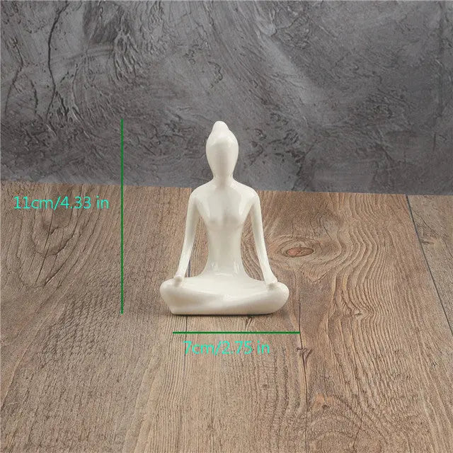 Ceramic Yoga Poses Figurine - GLR SHOPPING