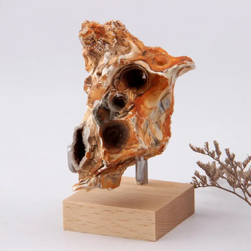 Wood Base Stone Display Rack - GLR SHOPPING