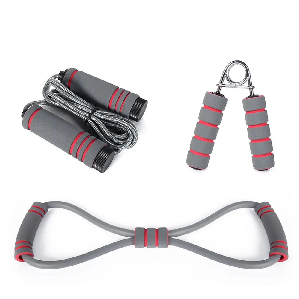 Jump Rope Hand Grip Strengthener Fitness Exercises Set Physical Therapy Fitness Strength Training Home Resistance Training Band - GLR SHOPPING
