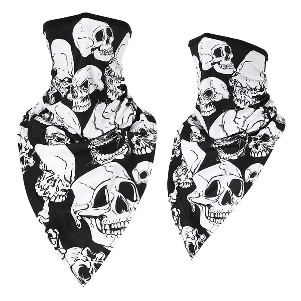 Men Girl Breathable Sport Red Skull Bandana Scary Face Ski Triangle Scarf Fishing Hiking Running Neck Gaiter Cover Headband Thin - GLR SHOPPING
