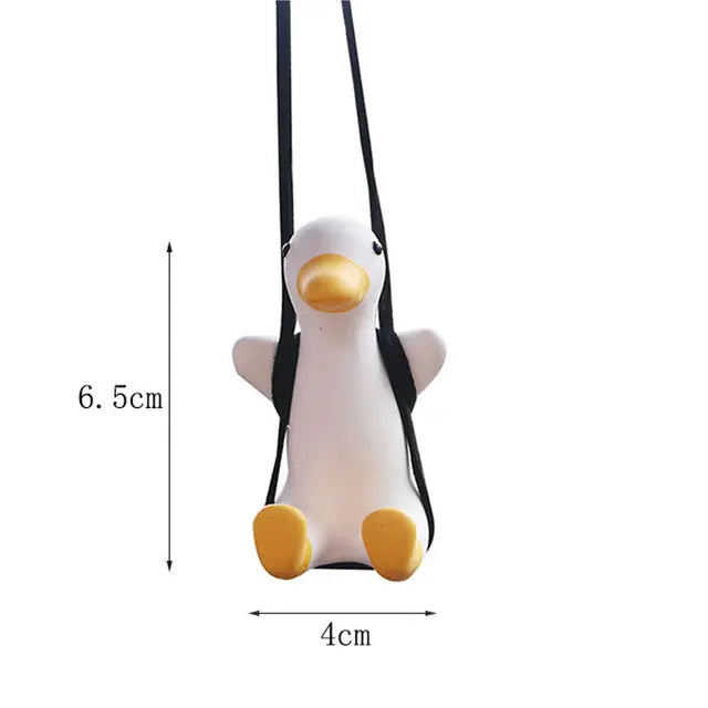 Gypsum Cute Anime Car Accessory Swing Duck Pendant - GLR SHOPPING