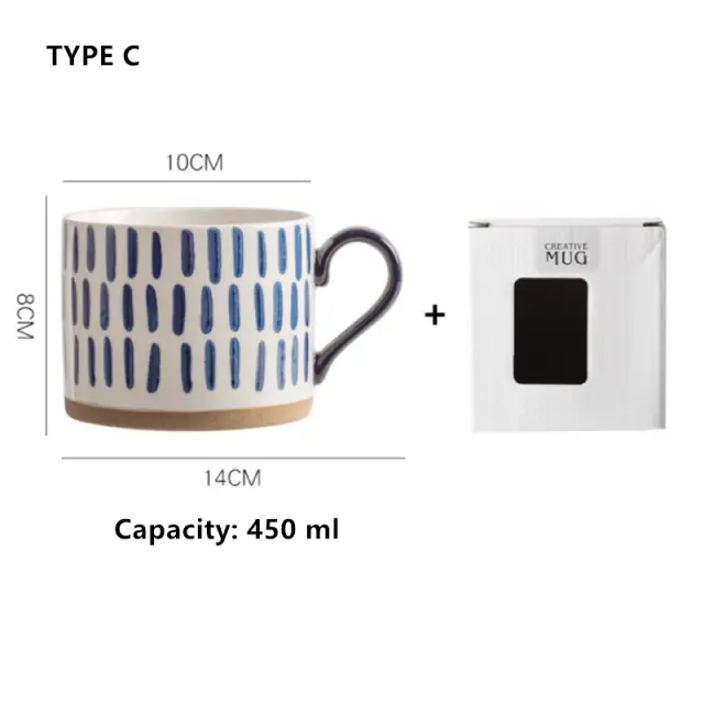 Japanese Style Hand Painted Ceramic Mugs - GLR SHOPPING