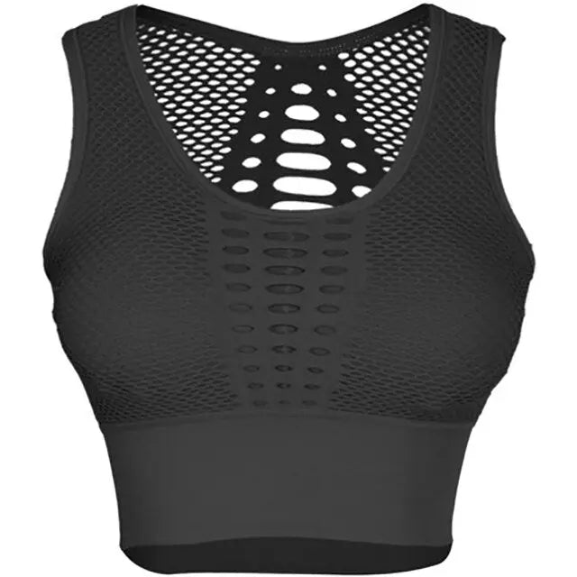 Fitness Shockproof Mesh Sports Bra - GLR SHOPPING