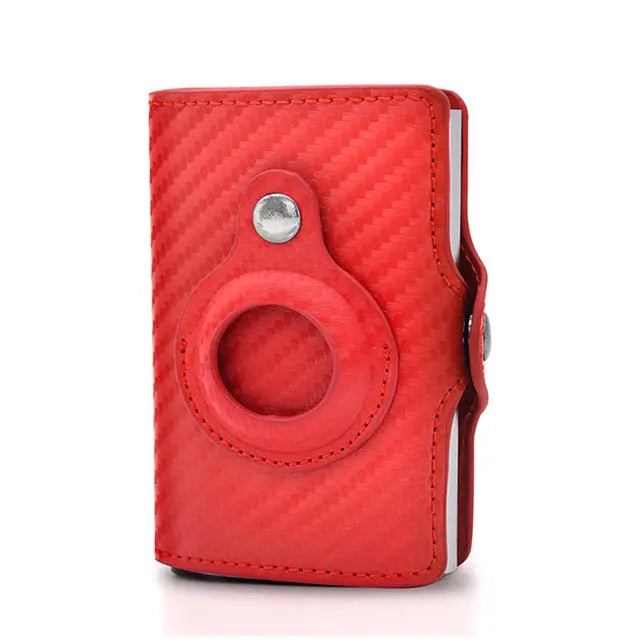 a red case with a camera inside of it