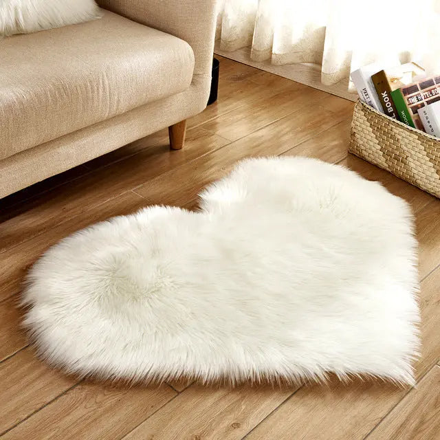 Heart Shape Fluffy Rug - GLR SHOPPING