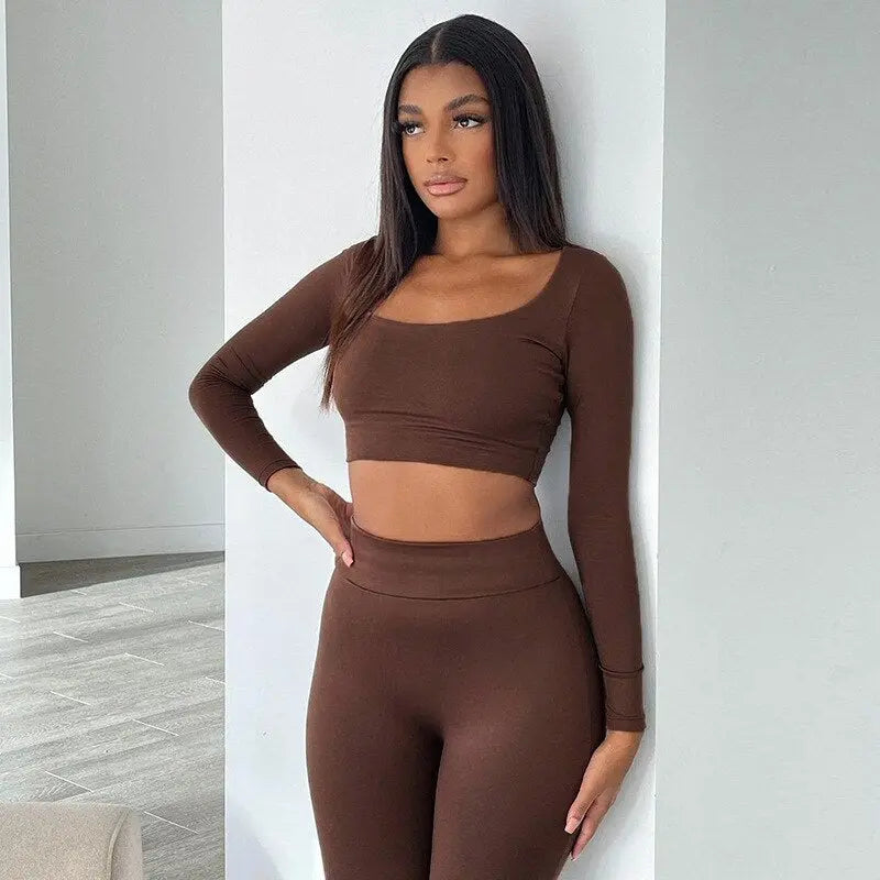 Gym Crop Tank Top Leggings Set - GLR SHOPPING