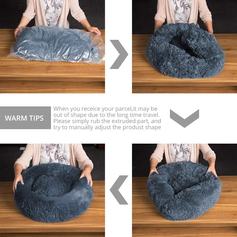 Pet Dog Bed Comfortable Donut Cuddler - GLR SHOPPING