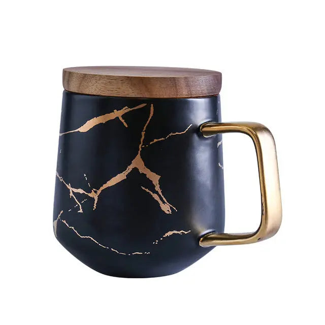 Coffee Mugs Marble Gold Inlay - GLR SHOPPING