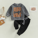 Cow Head Print Baby Boy Clothes Set