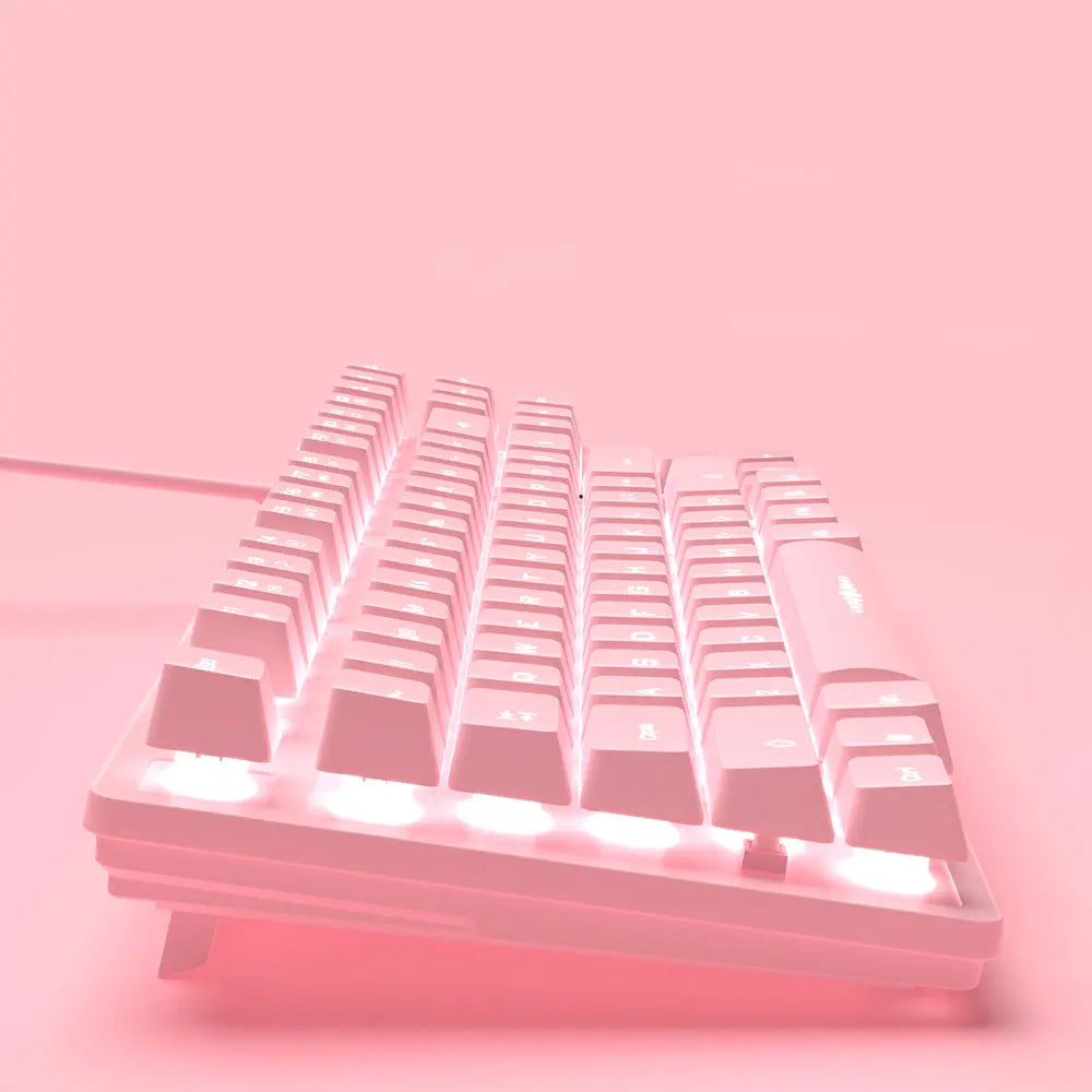 Cute Pink Wired Keyboard and Mouse Set - GLR SHOPPING