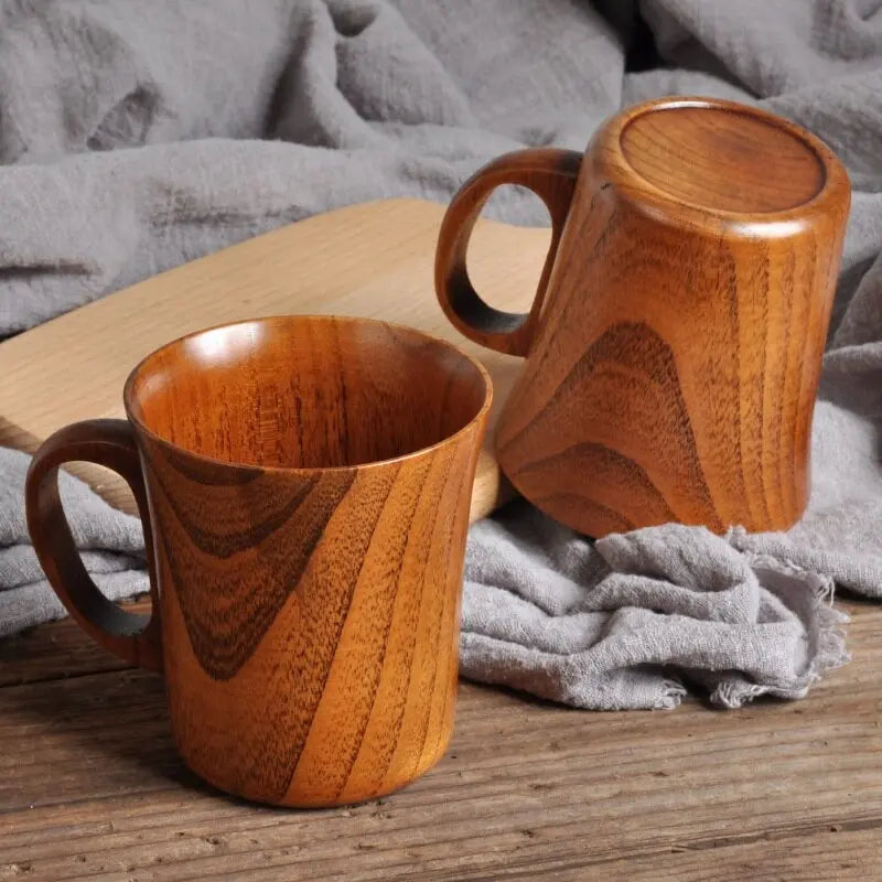 New Jujube Wood Cup Natural Spruce Wooden Cup Handmade Wooden Coffee Beer Mugs Wood Cup - GLR SHOPPING