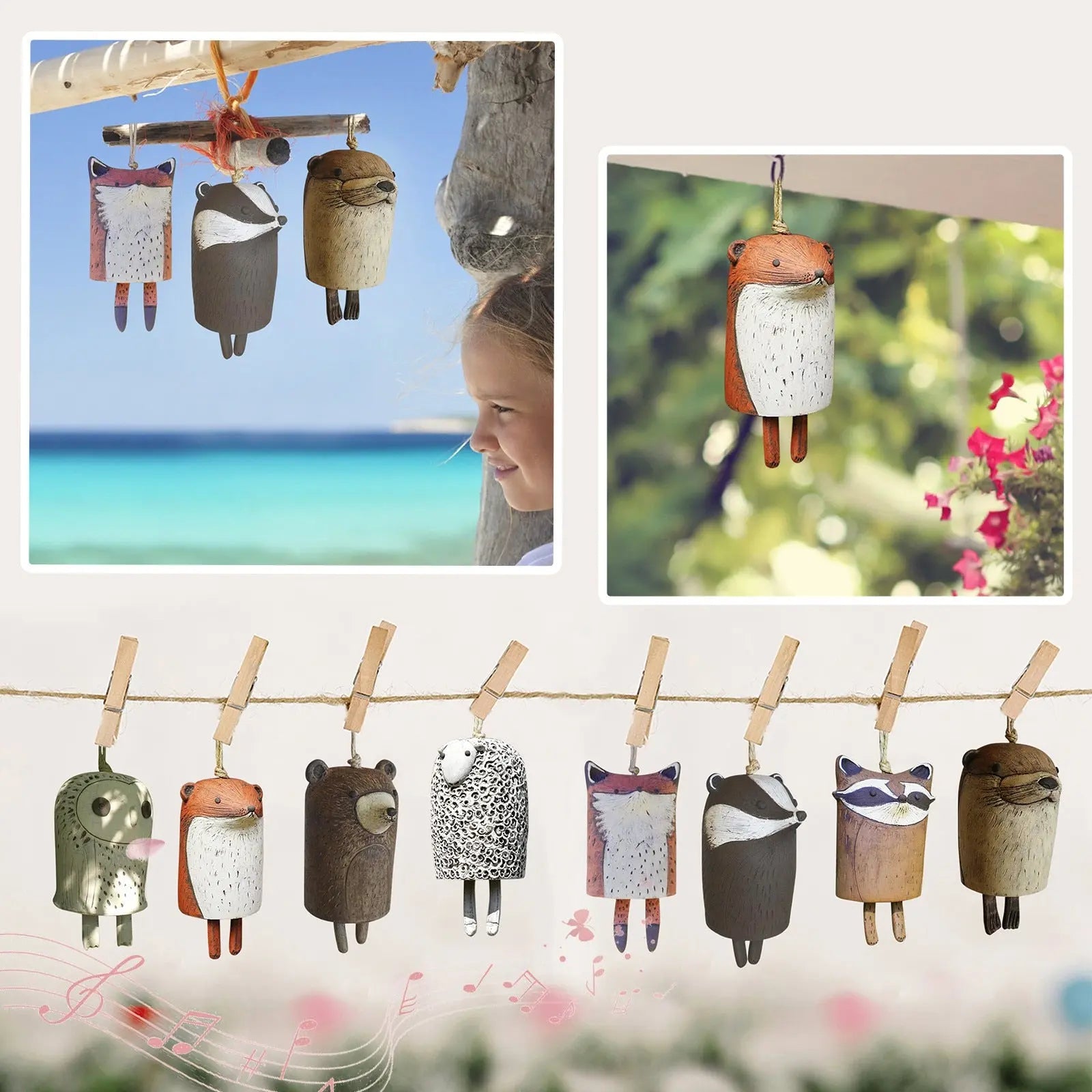 Vintage Animal Bell Wind Chimes - GLR SHOPPING