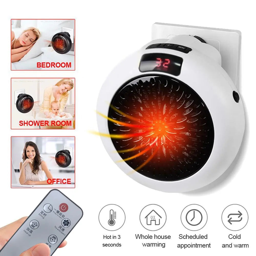 Desktop Remote Electric Space Heater - GLR SHOPPING