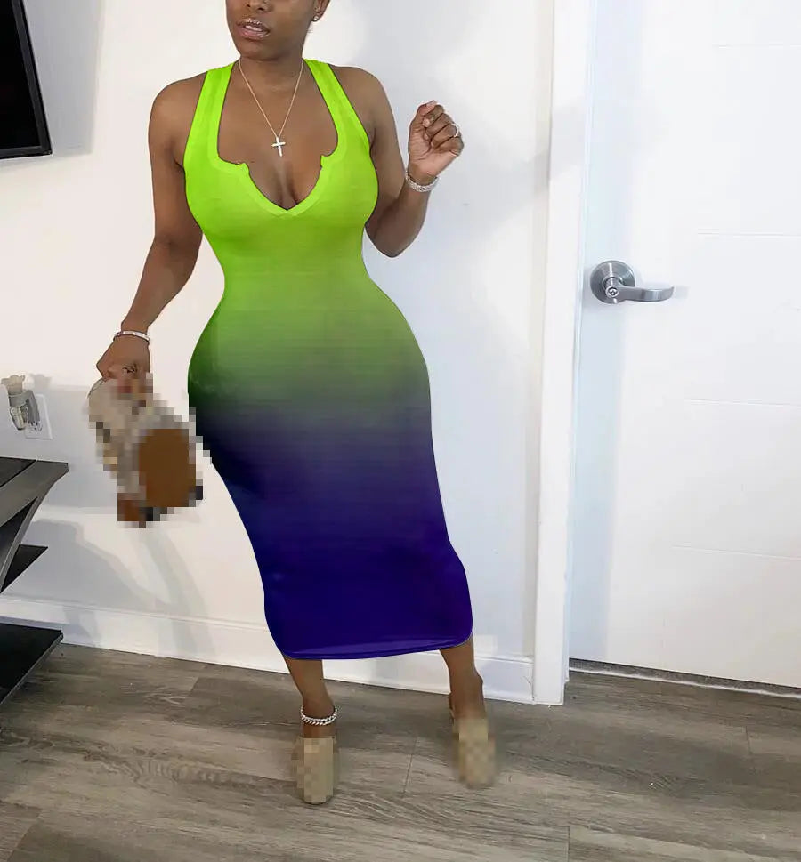 V-Neck Summer Dress - GLR SHOPPING