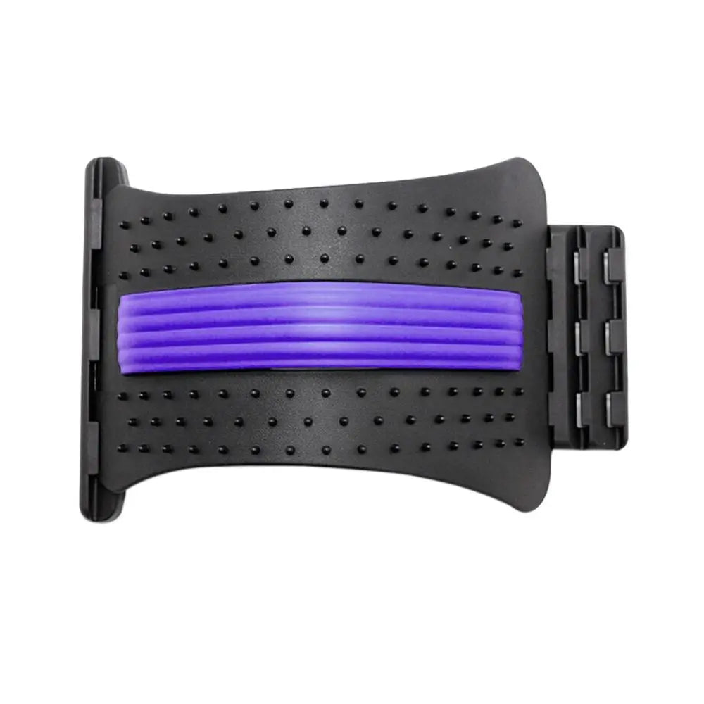 1pc Back Stretch Equipment Massager Massageador Magic Stretcher Fitness Lumbar Support Relaxation Spine Pain Relief random color - GLR SHOPPING