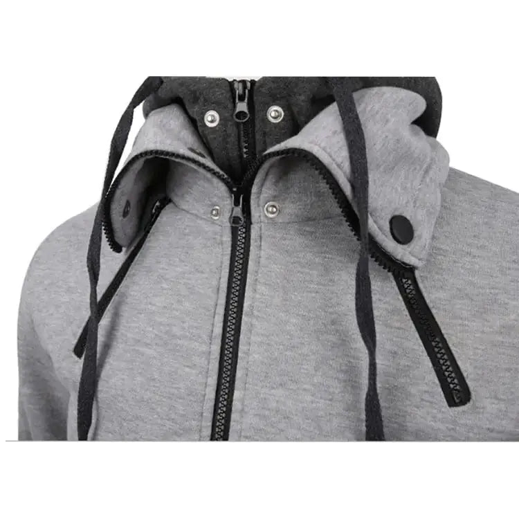 Double Zipper Hoodie Jacket for Men - GLR SHOPPING