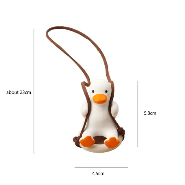 Gypsum Cute Anime Car Accessory Swing Duck Pendant - GLR SHOPPING