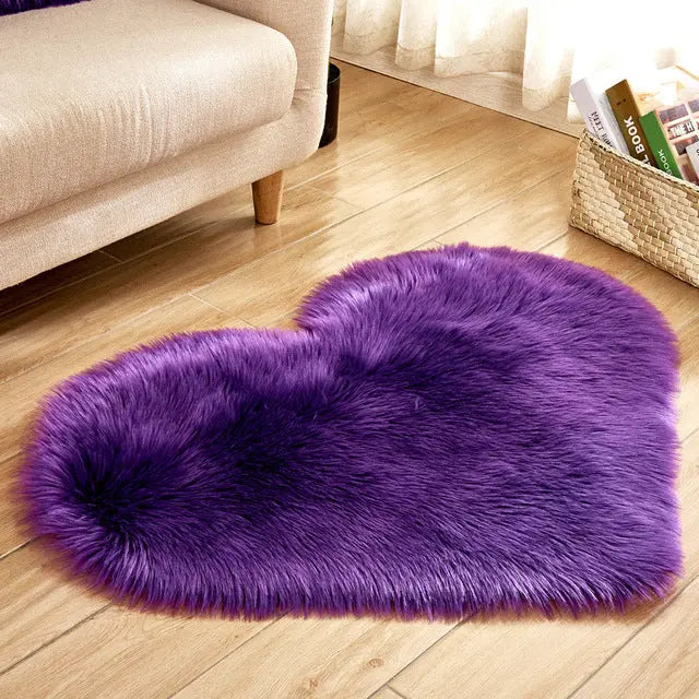 Heart Shape Fluffy Rug - GLR SHOPPING