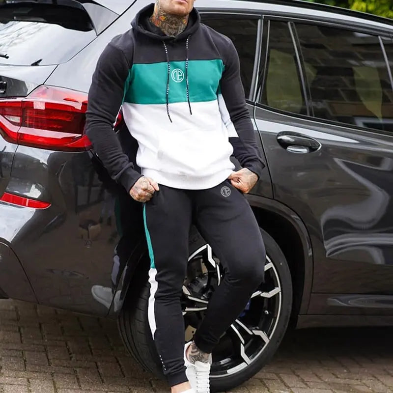 Mens Tracksuits 2020 Cotton Casual Hoodie Set Autumn Male Sweatshirt Clothes For Men - GLR SHOPPING