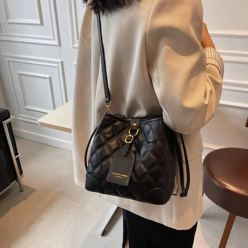 Embroidered Thread Bucket Bag - GLR SHOPPING