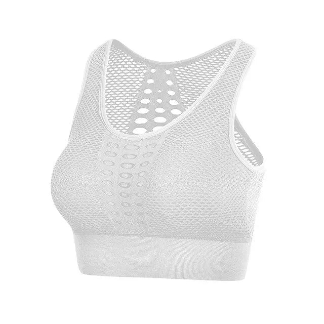 Fitness Shockproof Mesh Sports Bra - GLR SHOPPING