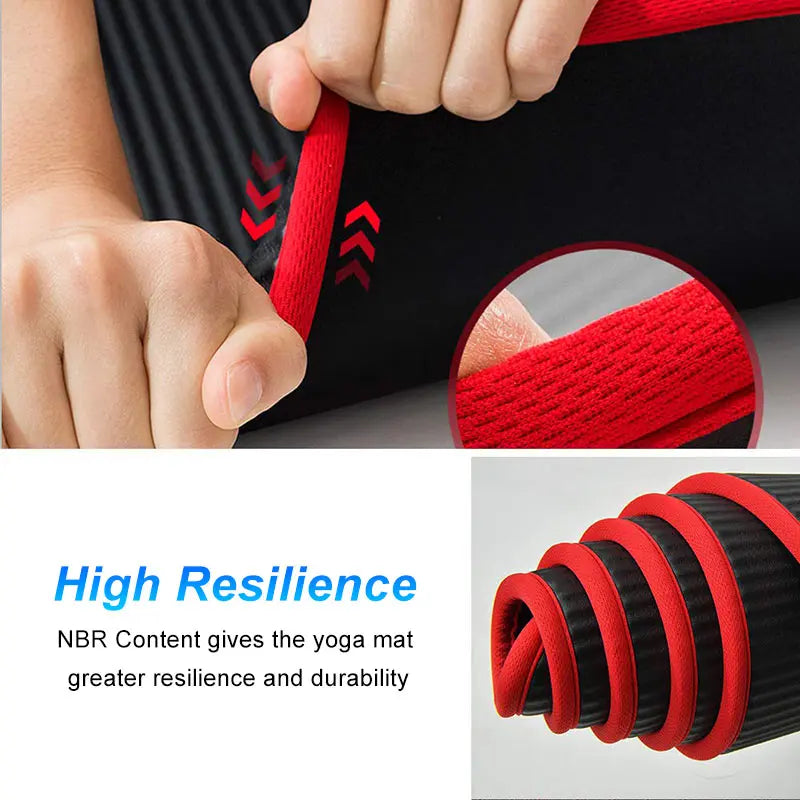 10mm Yoga Mat Extra Thick 1830*610mm NRB Non-slip Pillow Mat For Men Women Fitness Tasteless Gym Exercise Pads Pilates Yoga Mat - GLR SHOPPING
