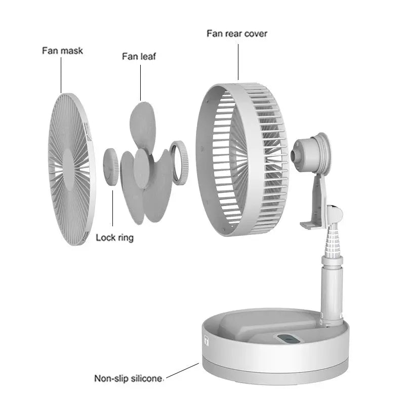 HATV Portable Fan USB Rechargeable - GLR SHOPPING