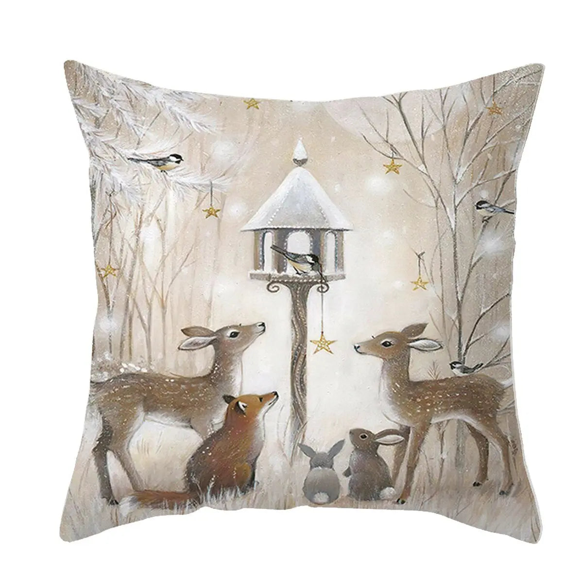 Christmas Elk Tree Cushion Cover - GLR SHOPPING