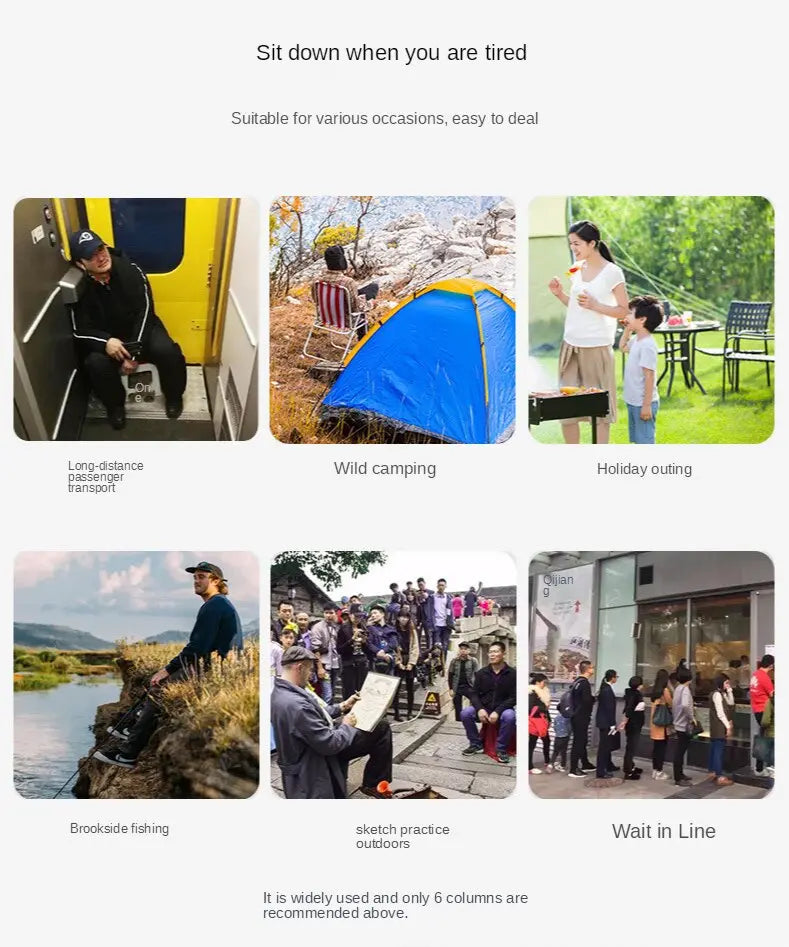 Outdoor Foldable Stool Chairs - GLR SHOPPING