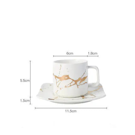 Coffee Mugs Marble Gold Inlay - GLR SHOPPING