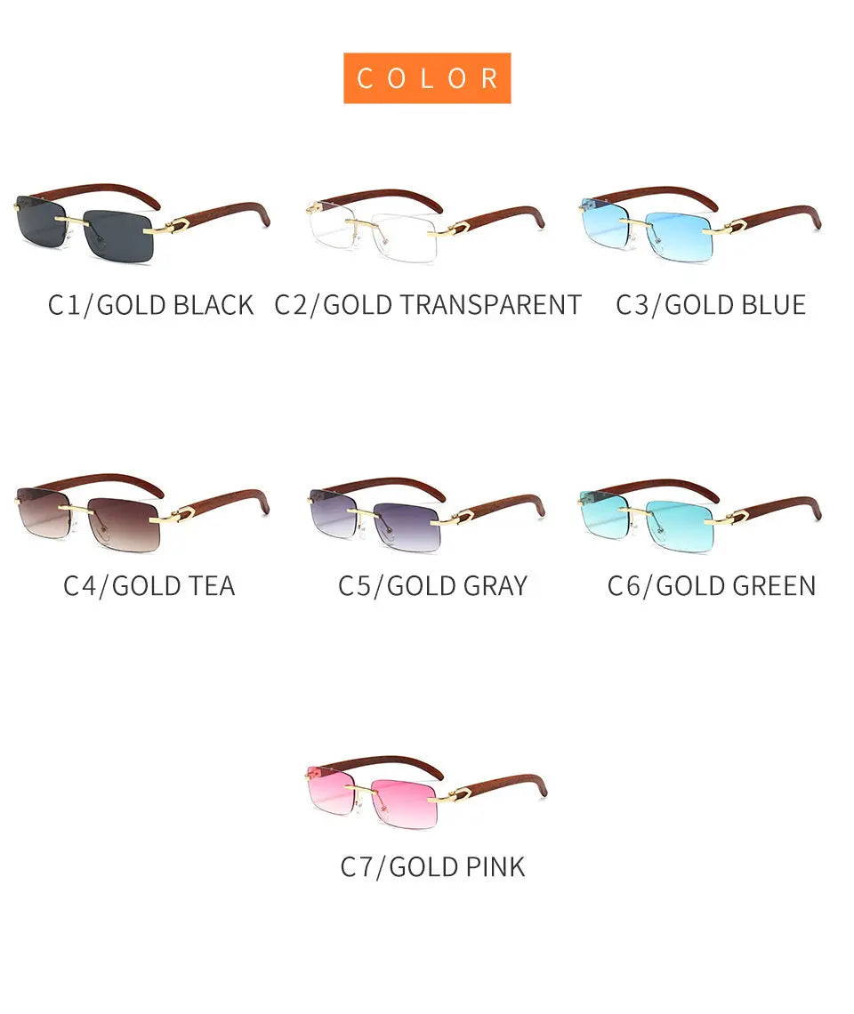 Rimless Steampunk Frameless Sunglasses - GLR SHOPPING