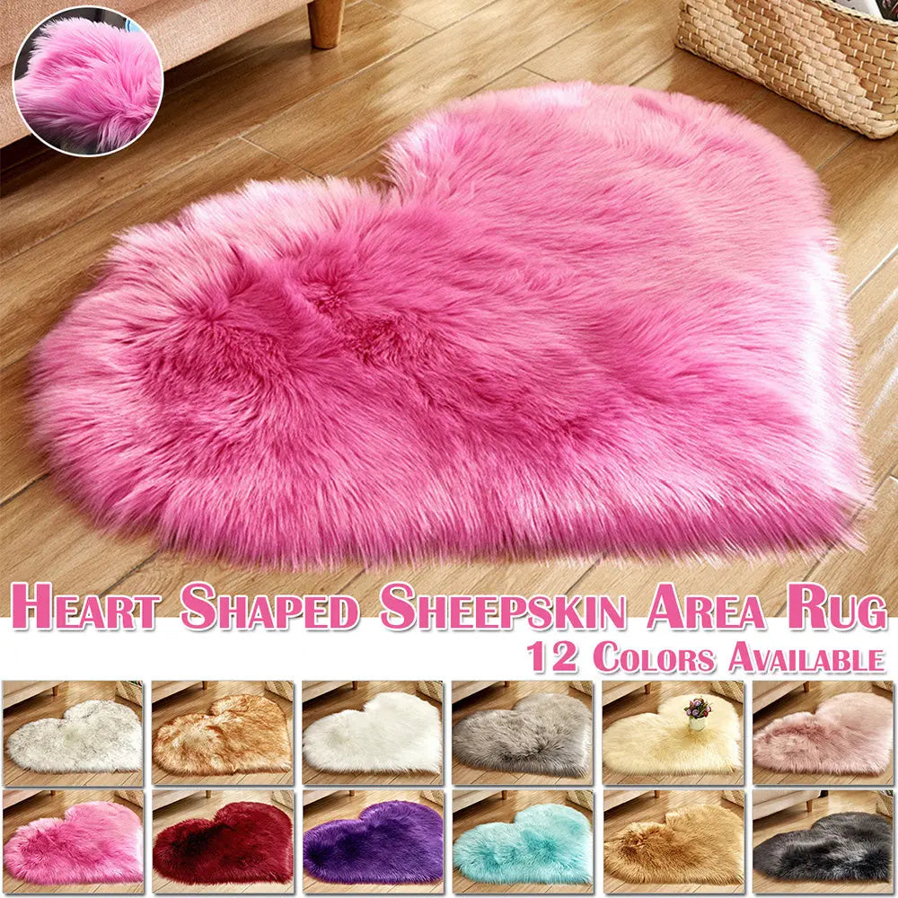 Heart Shape Fluffy Rug - GLR SHOPPING