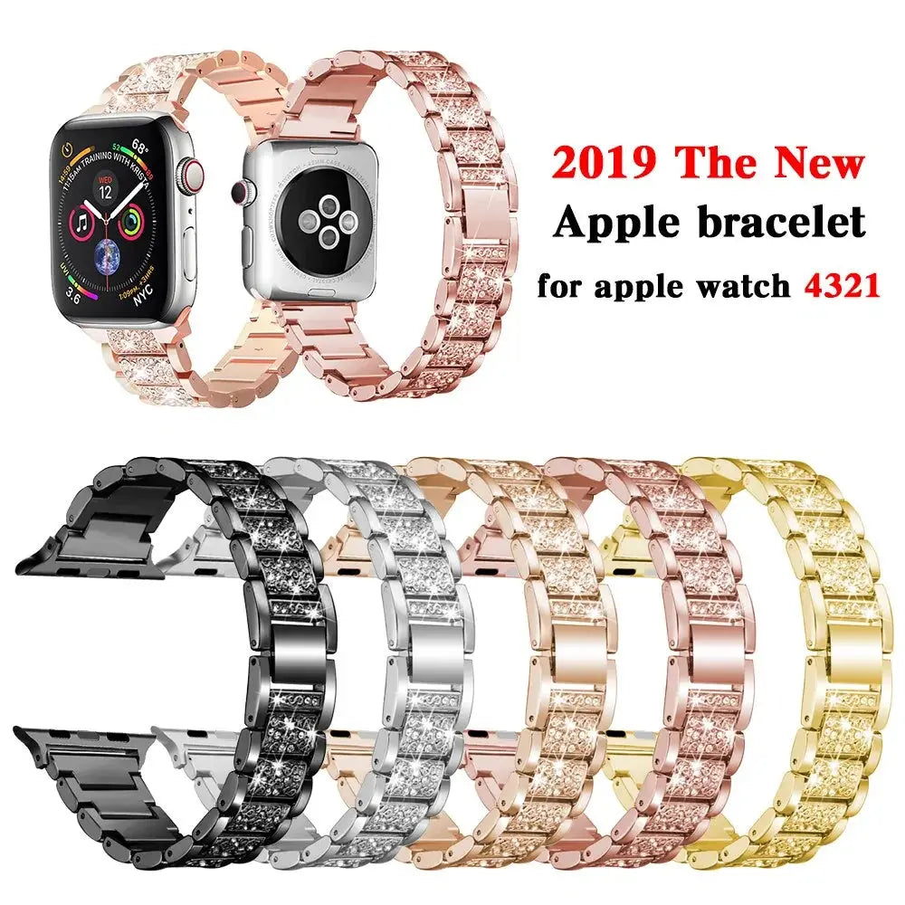 Band + Case Metal Strap For Apple Watches - GLR SHOPPING