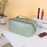 Large-Capacity Leather Cosmetic Bag