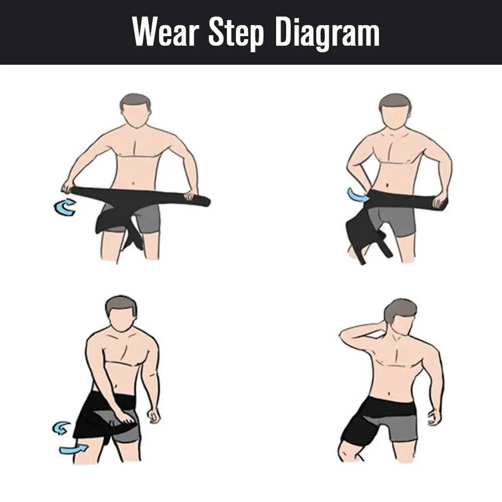Adjustable Groin Support Men Women Compression Sport Thigh Waist Wrap - GLR SHOPPING