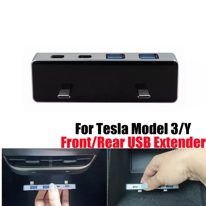 Car USB Extender For Tesla Model 3 Model Y Interior Charging - GLR SHOPPING