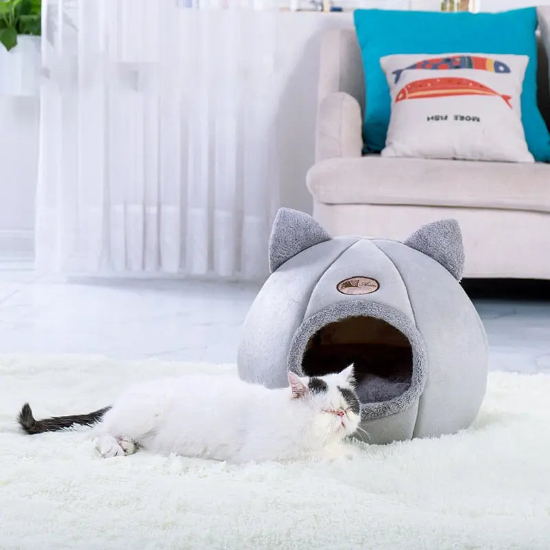 Deep sleep comfort in winter cat bed little dogs basket for cat‘s - GLR SHOPPING